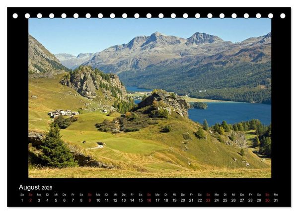Produktbild: Oberengadin (Tischkalender 2026 DIN A5 quer), CALVENDO Monatskalender