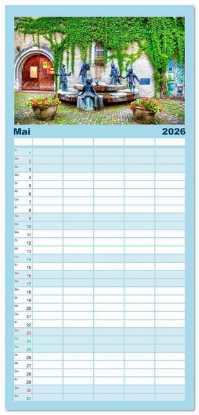 Produktbild: Familienplaner 2026 - Lindau - Juwel am Bodensee mit 5 Spalten (Wandkalender, 21 x 45 cm) CALVENDO