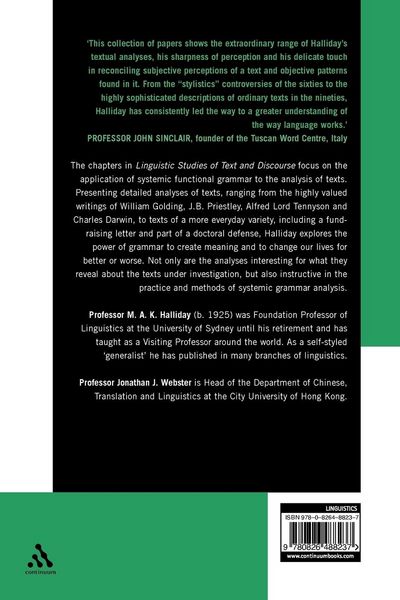 Produktbild: Linguistic Studies of Text and Discourse