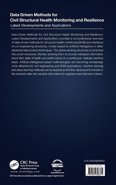 Produktbild: Data Driven Methods for Civil Structural Health Monitoring and Resilience