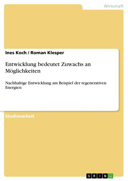 Produktbild: Entwicklung bedeutet Zuwachs an M&ouml;glichkeiten