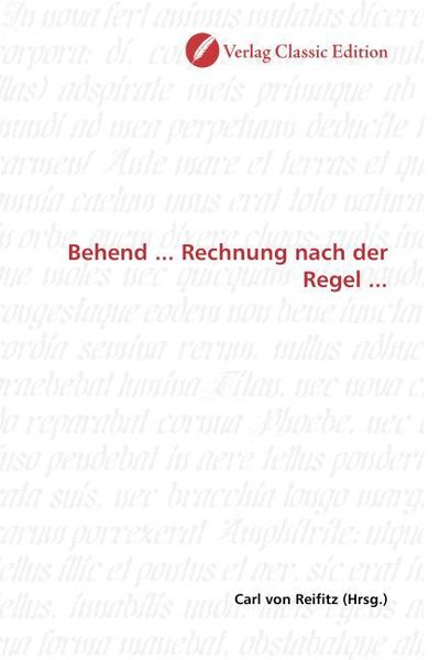Produktbild: Behend ... Rechnung nach der Regel ...