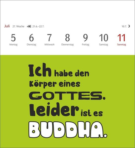 Produktbild: Typo-Spr&uuml;che-Kalender Postkartenkalender 2027 - Wochenkalender mit 53 Postkarten