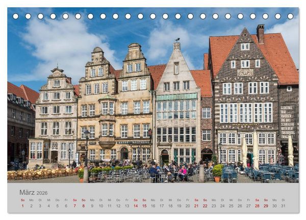 Produktbild: Hansestadt Bremen (Tischkalender 2026 DIN A5 quer), CALVENDO Monatskalender