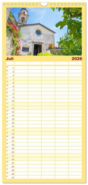 Produktbild: Familienplaner 2026 - Limone sul Garda - Traumhaftes St&auml;dtchen am Gardasee mit 5 Spalten (Wandkalender, 21 x 45 cm) CALVENDO