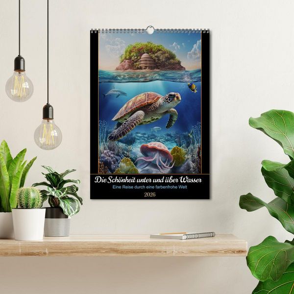 Produktbild: Die Sch&ouml;nheit unter und &uuml;ber Wasser (Wandkalender 2026 DIN A3 hoch), CALVENDO Monatskalender
