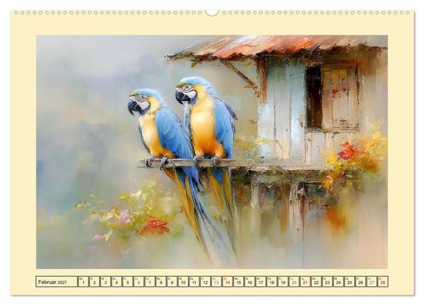 Produktbild: Hyazint-Aras. Die blauen Papageien aus S&uuml;damerika (Wandkalender 2027 DIN A2 quer), CALVENDO Monatskalender