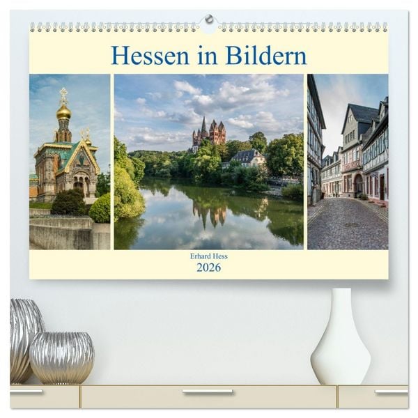 Produktbild: Hessen in Bildern (hochwertiger Premium Wandkalender 2026 DIN A2 quer), Kunstdruck in Hochglanz