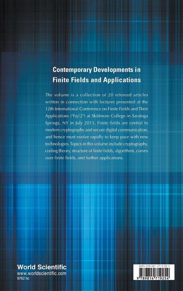 Produktbild: Contemporary Developments in Finite Fields and Applications