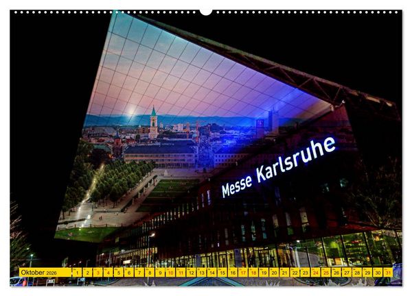Produktbild: Karlsruhe mal 2 (hochwertiger Premium Wandkalender 2026 DIN A2 quer), Kunstdruck in Hochglanz