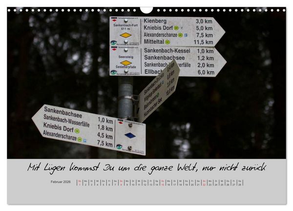 Produktbild: Kleine und gro&szlig;e Wahrheiten - Spr&uuml;che zum Nachdenken (Wandkalender 2026 DIN A3 quer), CALVENDO Monatskalender