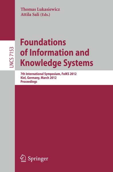 Produktbild: Foundations of Information and Knowledge Systems