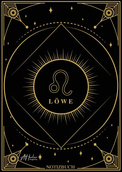 Produktbild: Edles Notizbuch Sternzeichen L&ouml;we | Designed by Alfred Herler