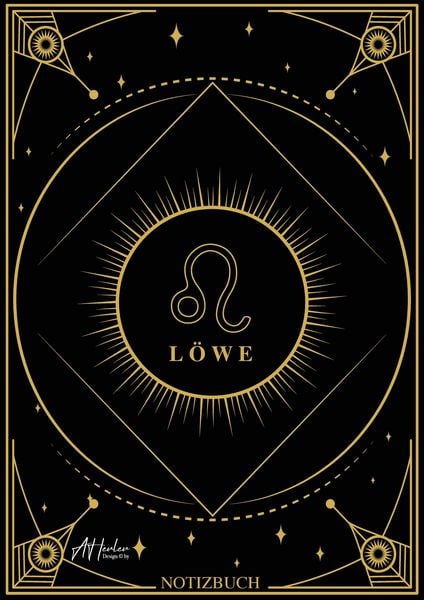 Produktbild: Edles Notizbuch Sternzeichen L&ouml;we | Designed by Alfred Herler