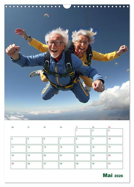 Produktbild: Alt, aber oho - Graue Haare, bunte Abenteuer (Wandkalender 2026 DIN A3 hoch), CALVENDO Monatskalender