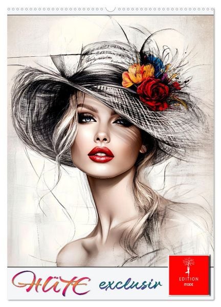 Hüte exclusiv (Wandkalender 2026 DIN A2 hoch), CALVENDO Monatskalender