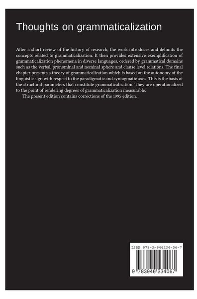 Produktbild: Thoughts on grammaticalization