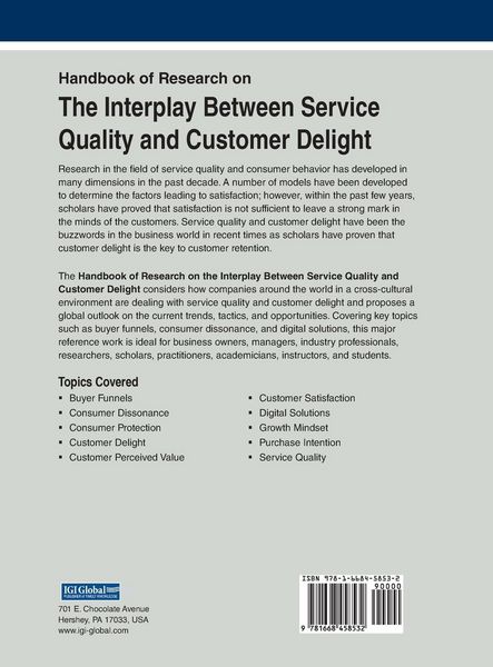 Produktbild: Handbook of Research on the Interplay Between Service Quality and Customer Delight