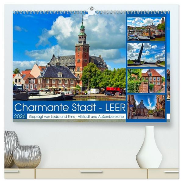 Produktbild: Charmante Stadt - LEER (hochwertiger Premium Wandkalender 2026 DIN A2 quer), Kunstdruck in Hochglanz