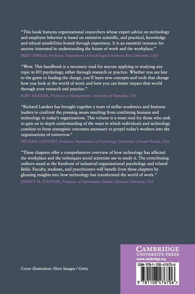 Produktbild: The Cambridge Handbook of Technology and Employee Behavior