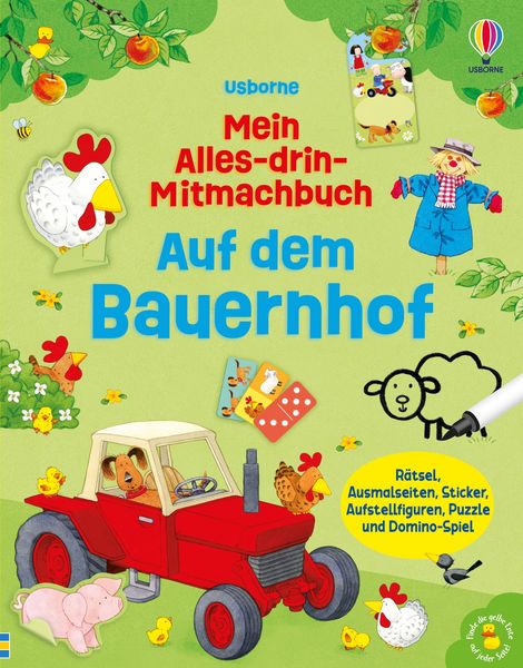 Mein Alles-drin-Mitmachbuch: Auf dem Bauernhof, Taschenbuch von Kirsteen Robson, Usborne, 978-1-03-570538-2