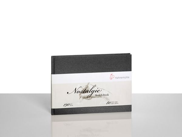 Produktbild: Hahnem&uuml;hle Papier Nostalgie Skizzenbuch, DIN A 5 Querformat, 190 g/m&sup2;