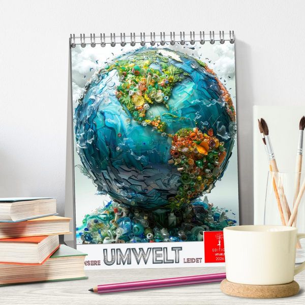 Produktbild: Unsere Umwelt leidet (Tischkalender 2026 DIN A5 hoch), CALVENDO Monatskalender