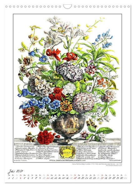 Produktbild: Henry Fletcher. Blumen und Fr&uuml;chte - Kunstkalender (Wandkalender 2027 DIN A3 hoch), CALVENDO Monatskalender