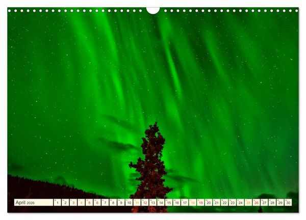 Produktbild: Sternenhimmel im magischen Licht - Polarlicht und Milchstra&szlig;e (Wandkalender 2026 DIN A3 quer), CALVENDO Monatskalender