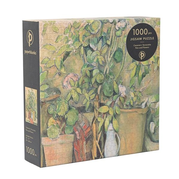Puzzle, Cezannes Terrakotta-Töpfe und Blumen, 1.000 Teile
