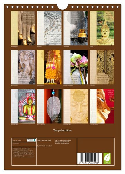 Produktbild: Tempelsch&auml;tze (Wandkalender 2026 DIN A4 hoch), CALVENDO Monatskalender