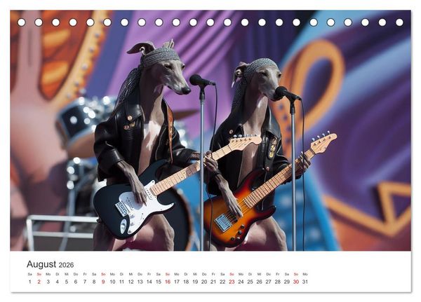 Produktbild: Funny Greyhounds - Windhunde mal anders (Tischkalender 2026 DIN A5 quer), CALVENDO Monatskalender