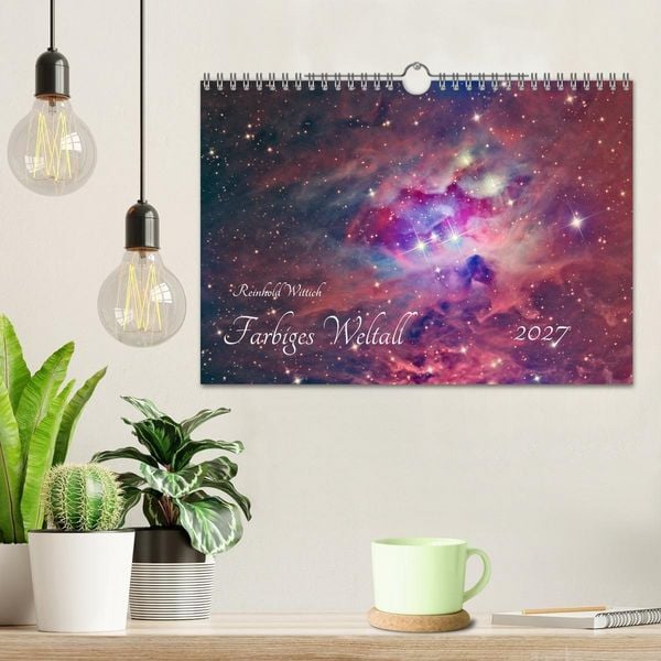 Produktbild: Farbiges Weltall (Wandkalender 2027 DIN A4 quer), CALVENDO Monatskalender