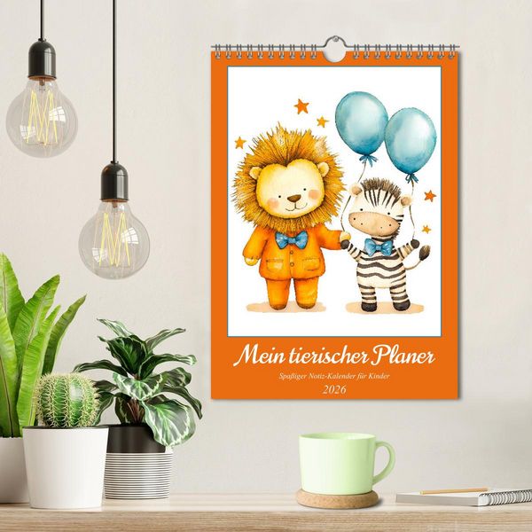 Produktbild: Mein tierischer Planer - Spa&szlig;iger Notiz-Kalender f&uuml;r Kinder (Wandkalender 2026 DIN A4 hoch), CALVENDO Monatskalender