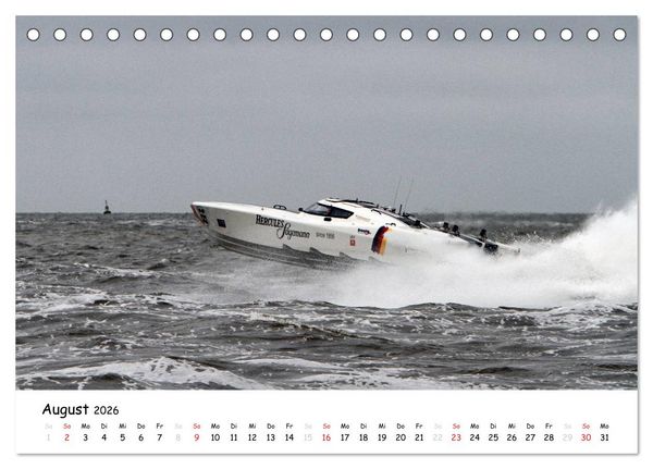 Produktbild: Offshore Powerboats (Tischkalender 2026 DIN A5 quer), CALVENDO Monatskalender