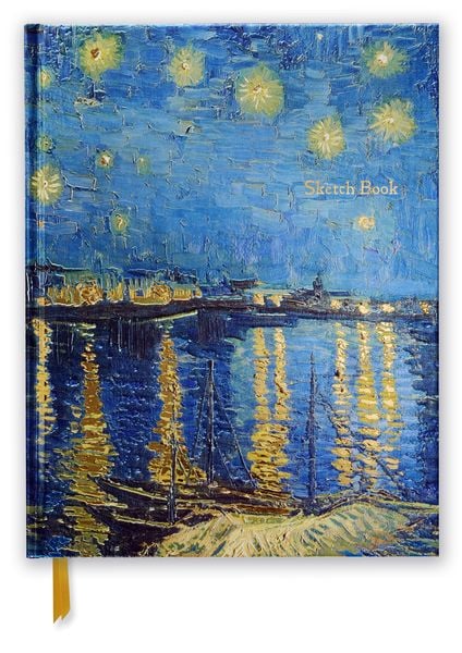Premium Skizzenbuch: Vincent van Gogh, Sternennacht über der Rhone