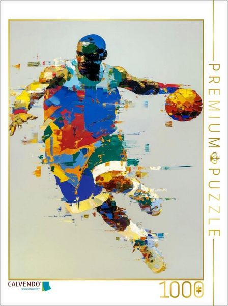 Produktbild: CALVENDO Puzzle Basketball, zwischen Impuls und Impression | 1000 Teile Lege-Gr&ouml;&szlig;e 64x48cm Foto-Puzzle f&uuml;r gl&uuml;ckliche Stunden