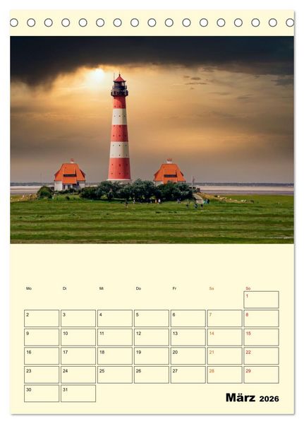 Produktbild: Meine geliebte Nordsee (Tischkalender 2026 DIN A5 hoch), CALVENDO Monatskalender