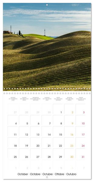 Produktbild: Toscane Nature et agriculture (Calendrier mural carr&eacute; 2027 30x30 cm) Calendrier double avec une page pour vos prises de notes