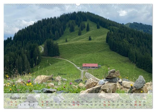 Produktbild: Alpenauszeit - Die Bergh&uuml;tten unserer Alpen (hochwertiger Premium Wandkalender 2026 DIN A2 quer), Kunstdruck in Hochglanz