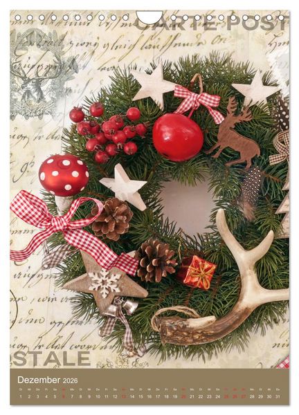Produktbild: Vintagekunst Collagen (Wandkalender 2026 DIN A4 hoch), CALVENDO Monatskalender