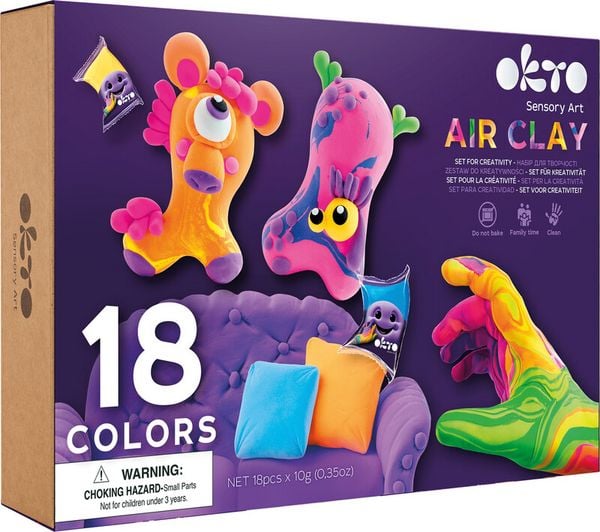 Produktbild: Air Clay Modellierset Set 18 Farben