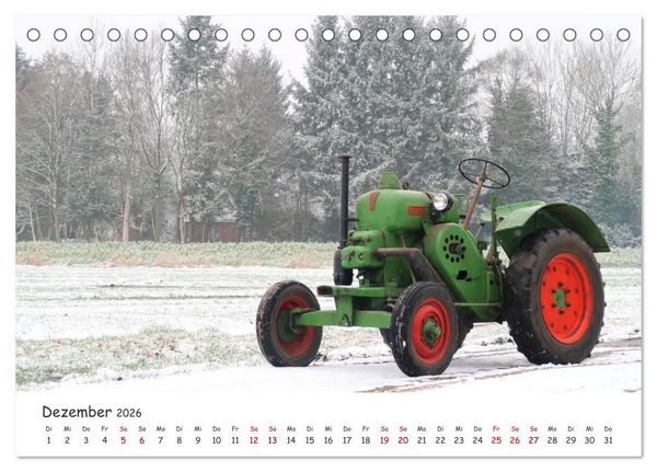 Produktbild: Historische Traktoren 2026 (Tischkalender 2026 DIN A5 quer), CALVENDO Monatskalender