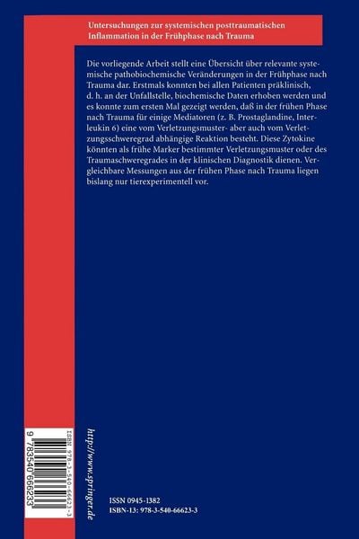 Produktbild: Untersuchungen zur systemischen posttraumatischen Inflammation in der Fr&uuml;hphase nach Trauma