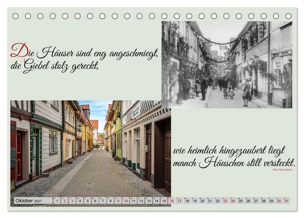 Produktbild: Zeitreise durch Heilbad Heiligenstadt - Die 1960er Jahre und Heute (Tischkalender 2027 DIN A5 quer), CALVENDO Monatskalender