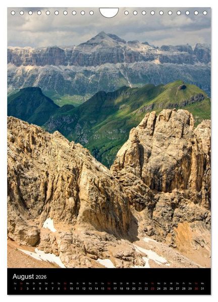Produktbild: Dolomiten &ndash; Eine Gipfelparade (Wandkalender 2026 DIN A4 hoch), CALVENDO Monatskalender