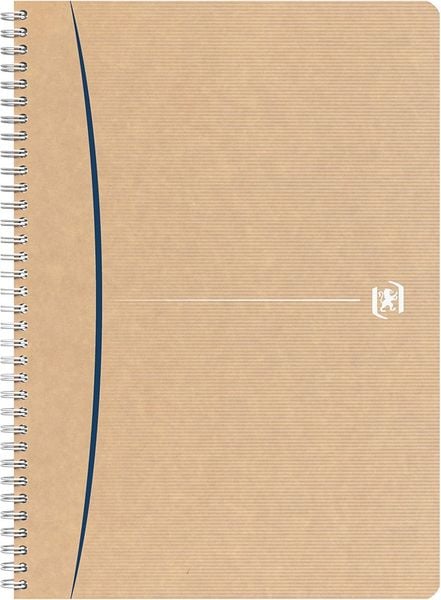 Produktbild: OXFORD Notizbuch Touareg A4, liniert, 180 Seiten, recyceltes Papier, Spiralbindung, Einband, Kraftpapier, zuf&auml;llige Farbauswahl sortiert