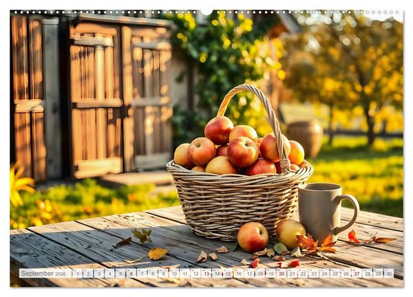 Produktbild: Wo der Tag nach Heu duftet - Zw&ouml;lf stille Monatsmomente im b&auml;uerlichen Rhythmus der Natur (hochwertiger Premium Wandkalender 2026 DIN A2 quer), Kunstdruck in Hochglanz