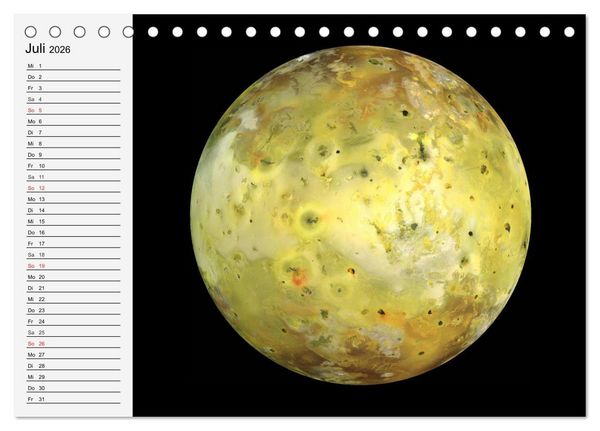 Produktbild: Sonne, Monde und Planeten (Tischkalender 2026 DIN A5 quer), CALVENDO Monatskalender