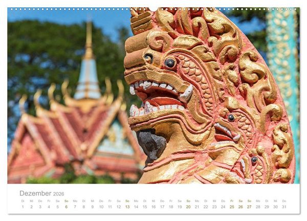 Produktbild: Geheimnisvolles Indochina Kambodscha, Laos, Vietnam (hochwertiger Premium Wandkalender 2026 DIN A2 quer), Kunstdruck in Hochglanz